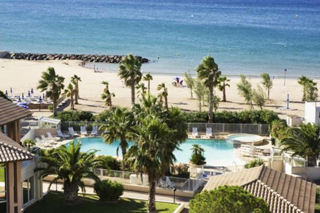 Port Frejus Cap Hermes Vue Mer Et Port Pieds Dans L'Eau Piscine Pkg Eksteriør billede